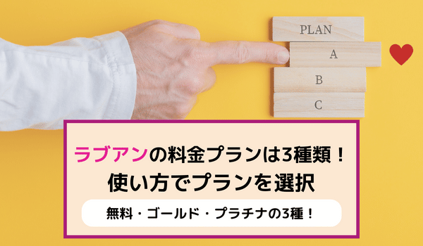 ラブアンの料金プランは3種類！使い方でプランを選択