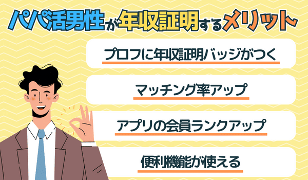 パパ活で年収証明を出す男性のメリット